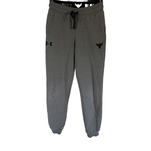 Under Armour Project Rock Brahma Bull Grey Sweatpants Size YM - Picture 1 of 10